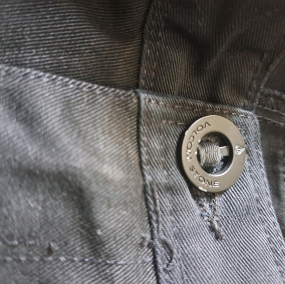 Mens genuine VOLCOM Stone-Age BORKEN skate pants Chino black relaxed 32/32 - Picture 9 of 11